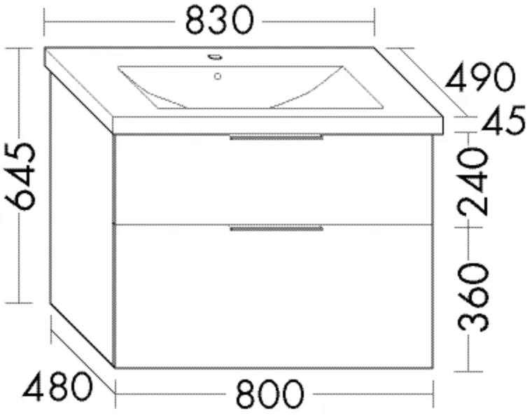 Keramik-WT+WTU (SEYQ083), Eqio, 490x830x645, Lack Matt