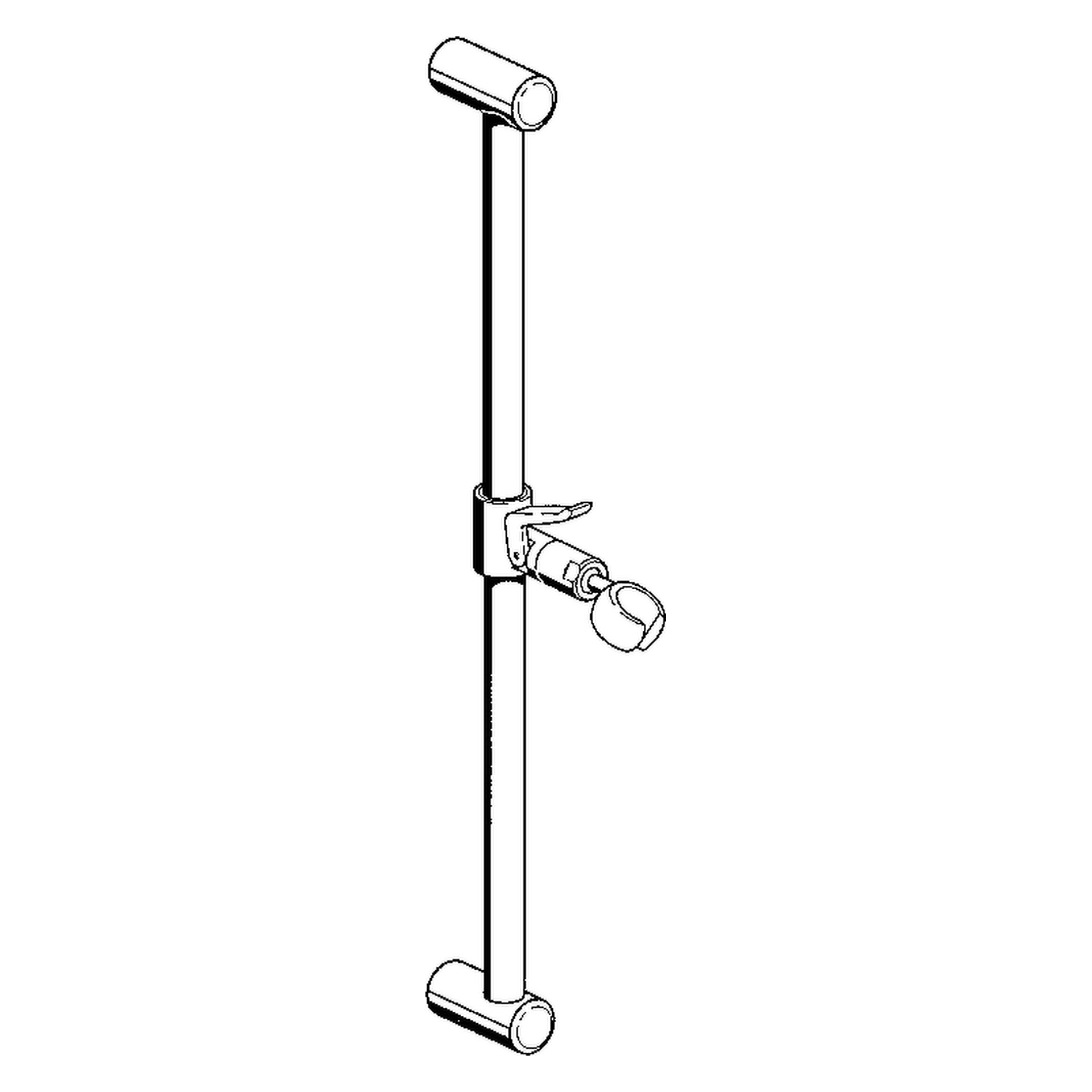 HANSAJET Ganzmetall-Wandstange 900 mm