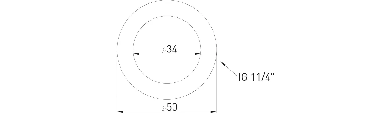 Verschraubungsmutter Messing vc 1 1/4″ passend zu Design-Geruchverschlüssen