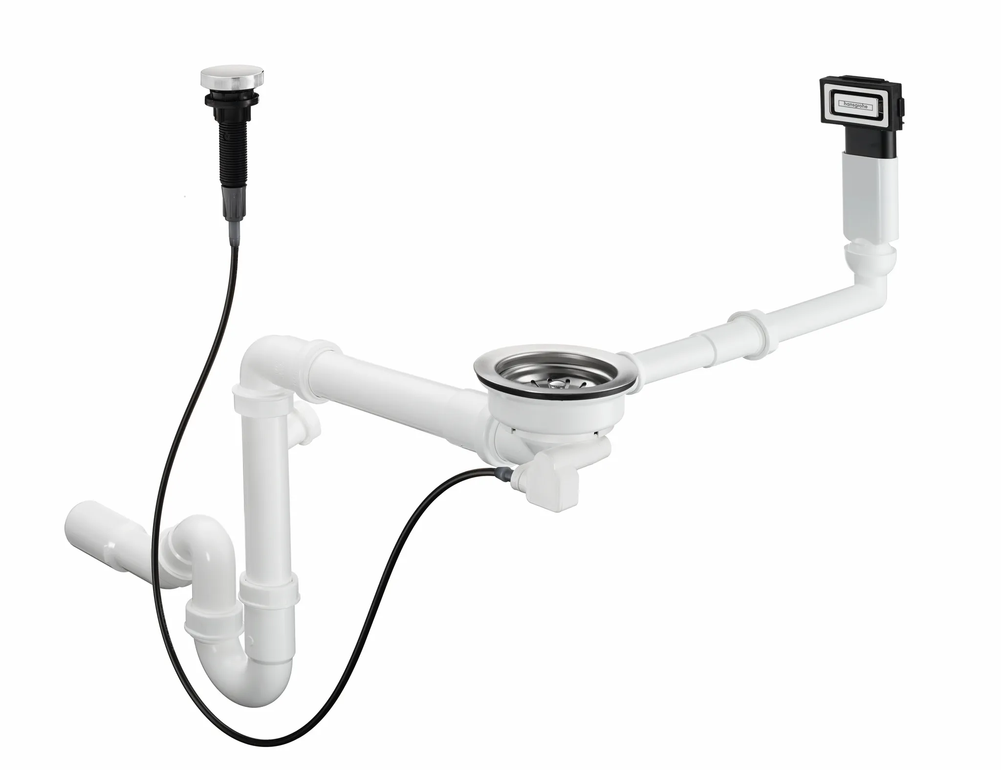 Hansgrohe D16-11 Automatische Ab-und Überlaufgarnitur Granit, Chrom Hansgrohe D16-11 Automatische Ab-und Überlaufgarnitur Granit, Chrom