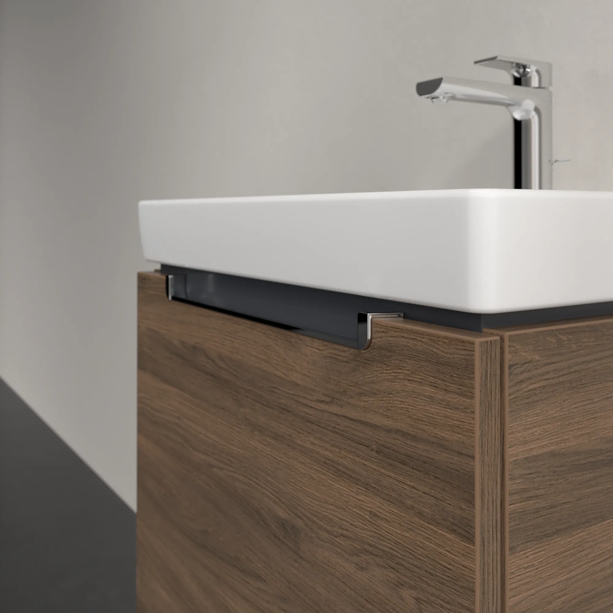 Villeroy & Boch Waschbeckenunterschrank Subway 2.0, Arizona Oak, 537x420x423 mm, eckig, mittige Wanneneinbauposition, SoftClosing, 1 Auszug