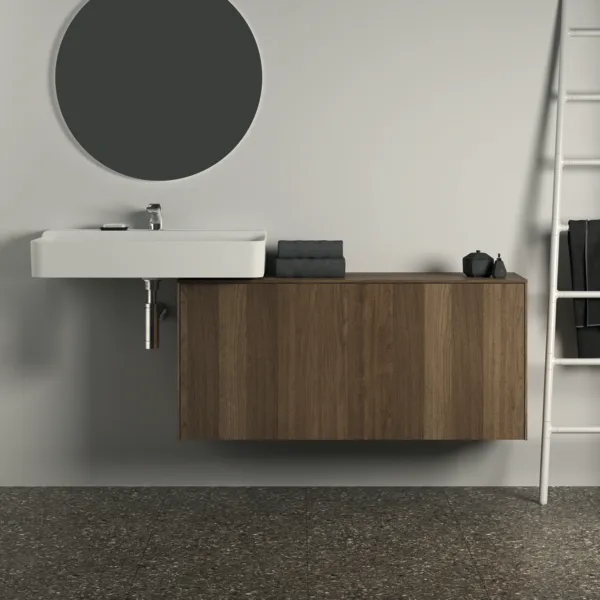 Ideal Standard Waschtischunterschrank „Conca“ 120,2 × 55 × 37,3 cm Walnuss dunkel Furnier Ideal Standard Waschtischunterschrank „Conca“ 120,2 × 55 × 37,3 cm Walnuss dunkel Furnier