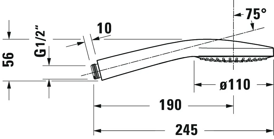 Hand-brause 1jet D110 Minus-Flow chrom