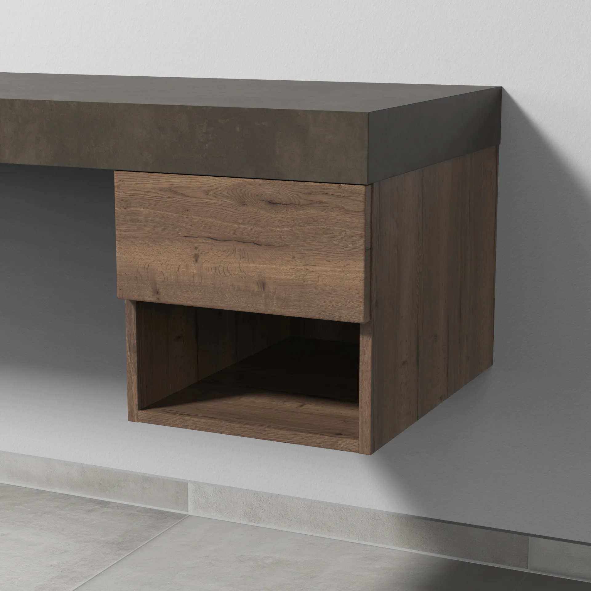 Sanipa Anbauschrank „2morrow“ 350 × 340 × 520 mm in Eiche Tabak