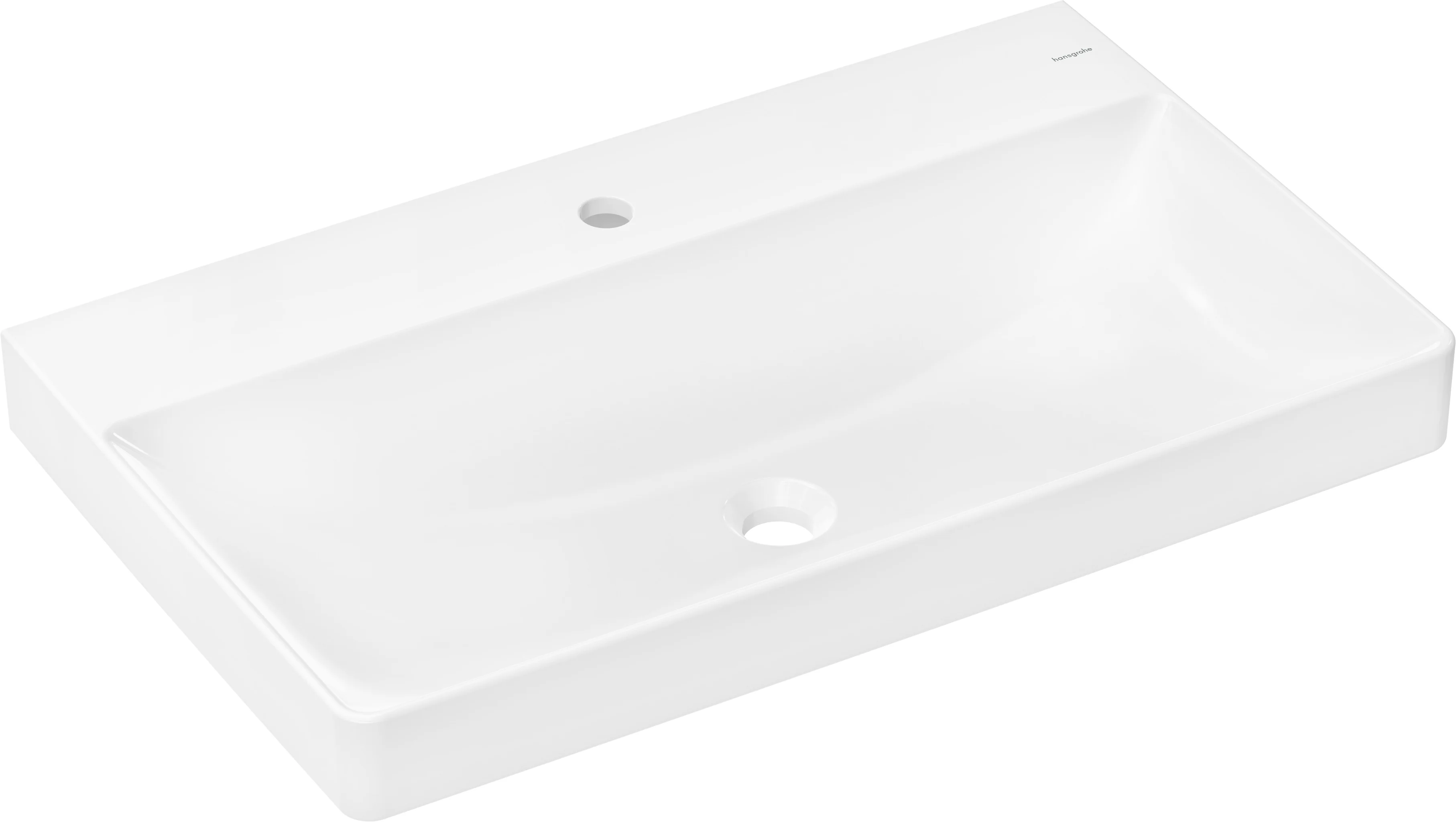 Hansgrohe Xelu Q Waschtisch, weiß, 800x480 mm, wandhängend, glänzend, ohne Überlauf, mit Hahnloch