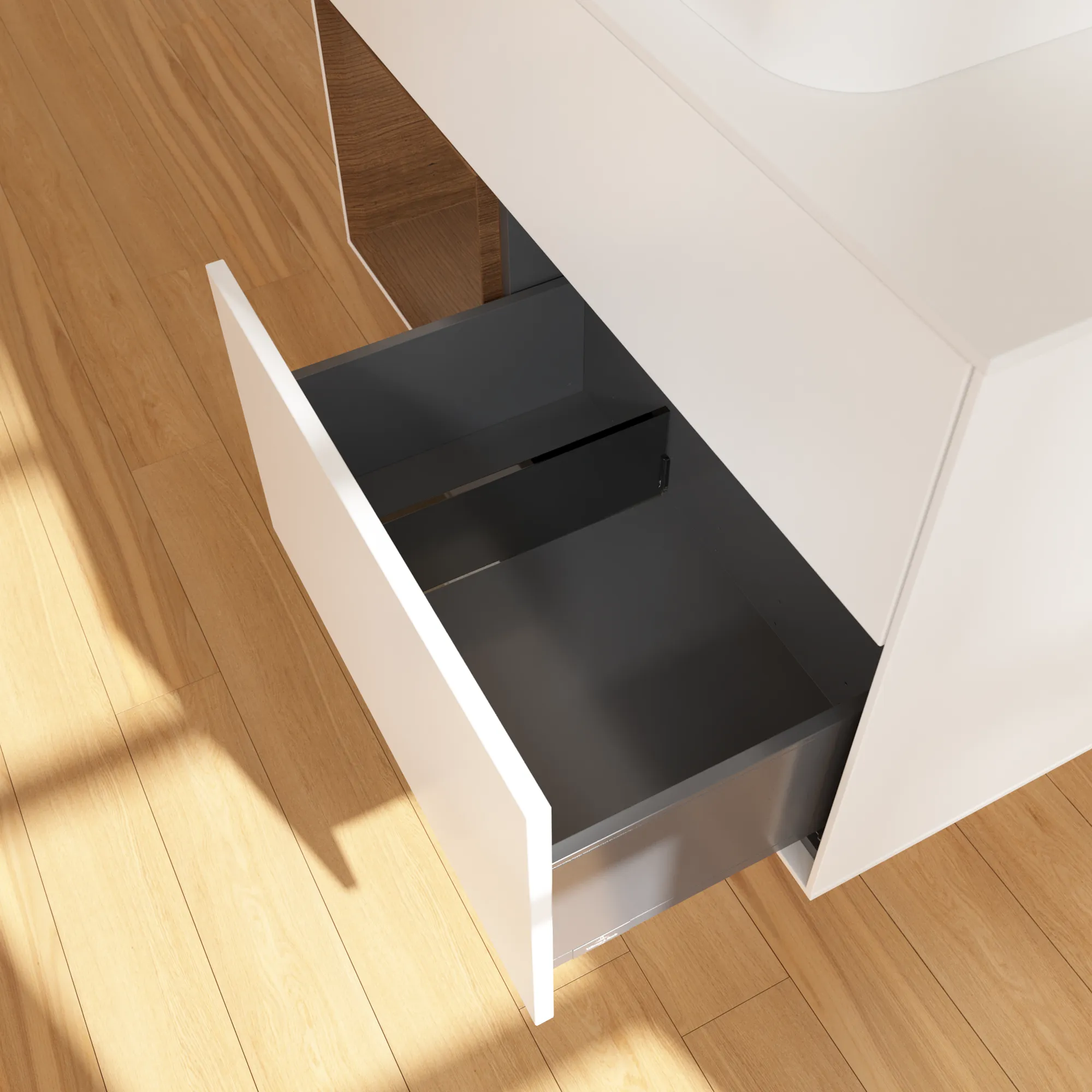 Villeroy & Boch Waschtischunterschrank „Finion“ für Schrankwaschtisch 1000 × 603 × 501 mm White Matt Lacquer, ohne Hahnlochbohrung, für Becken mittig Villeroy & Boch Waschtischunterschrank „Finion“ für Schrankwaschtisch 1000 × 603 × 501 mm White Matt Lacquer, ohne Hahnlochbohrung, für Becken mittig