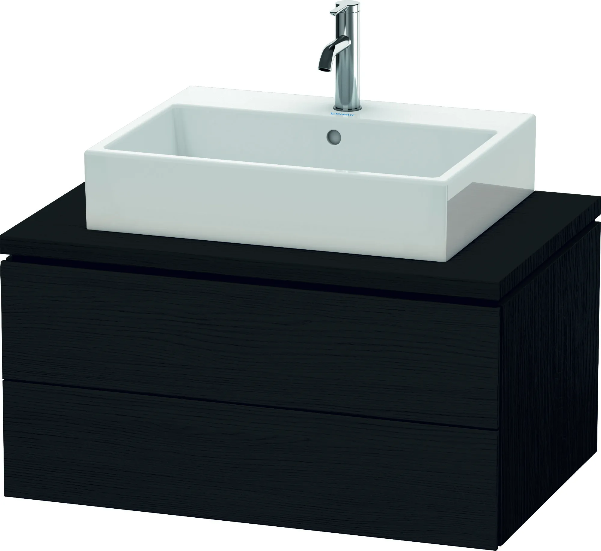 Duravit Waschtischunterschrank wandhängend „L-Cube“ 82 × 40 × 54,7 cm Eiche Schwarz Duravit Waschtischunterschrank wandhängend „L-Cube“ 82 × 40 × 54,7 cm Eiche Schwarz