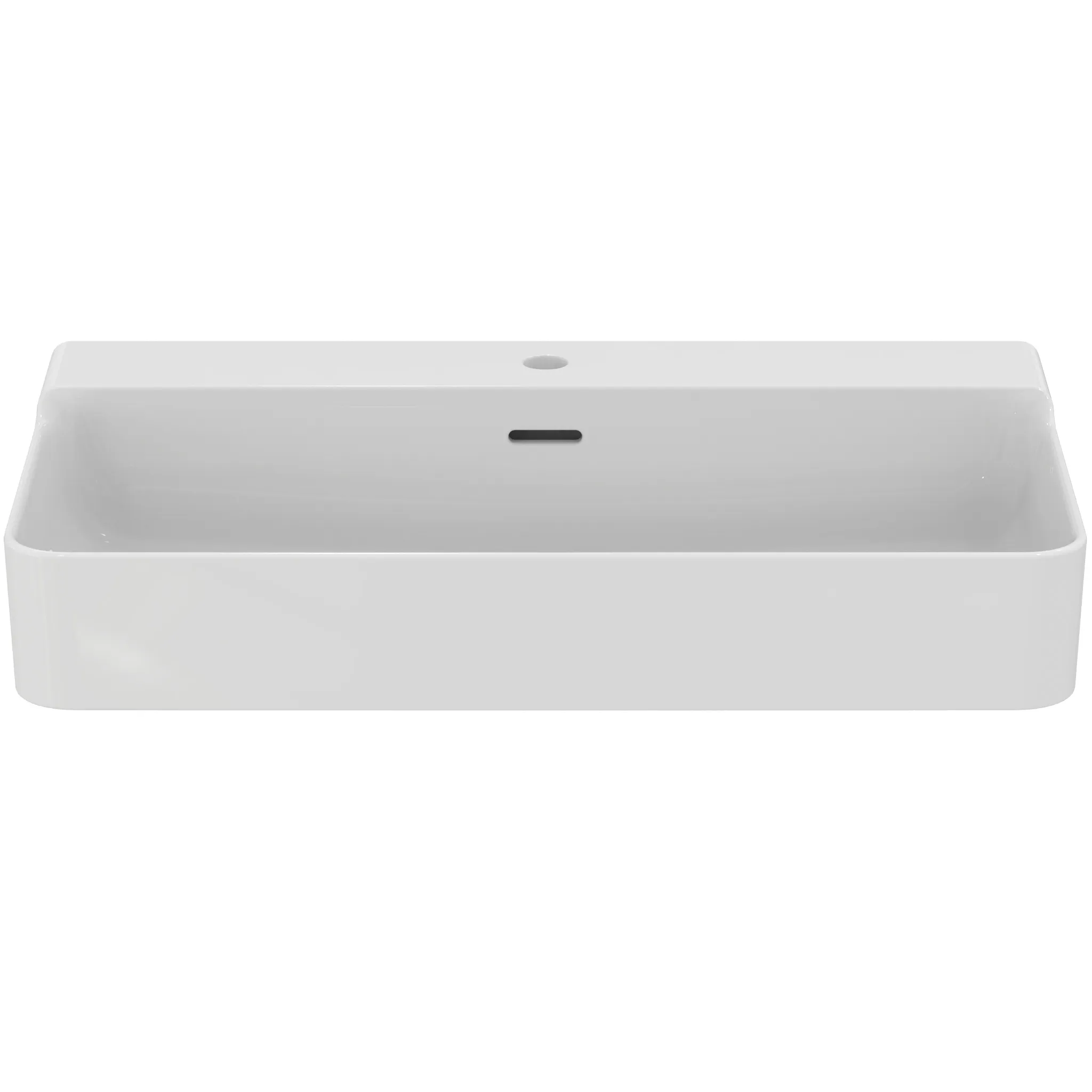 Waschbecken „Conca“ 80 × 45 × 16,5 cm, Hahnlochposition mittig in Weiß