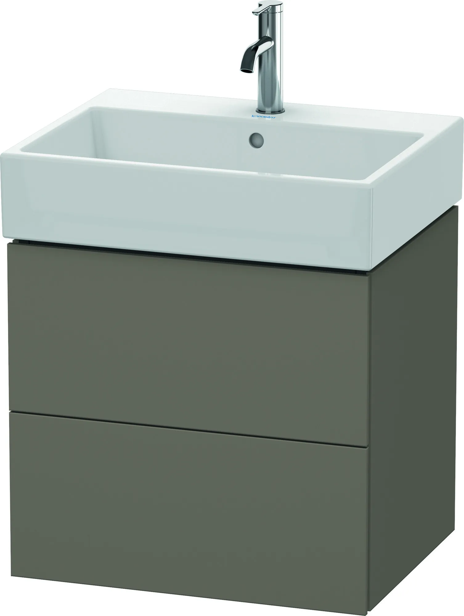 Duravit Waschtischunterschrank wandhängend „L-Cube“ 58,4 × 54,4 × 45,9 cm Flannel Grey Seidenmatt