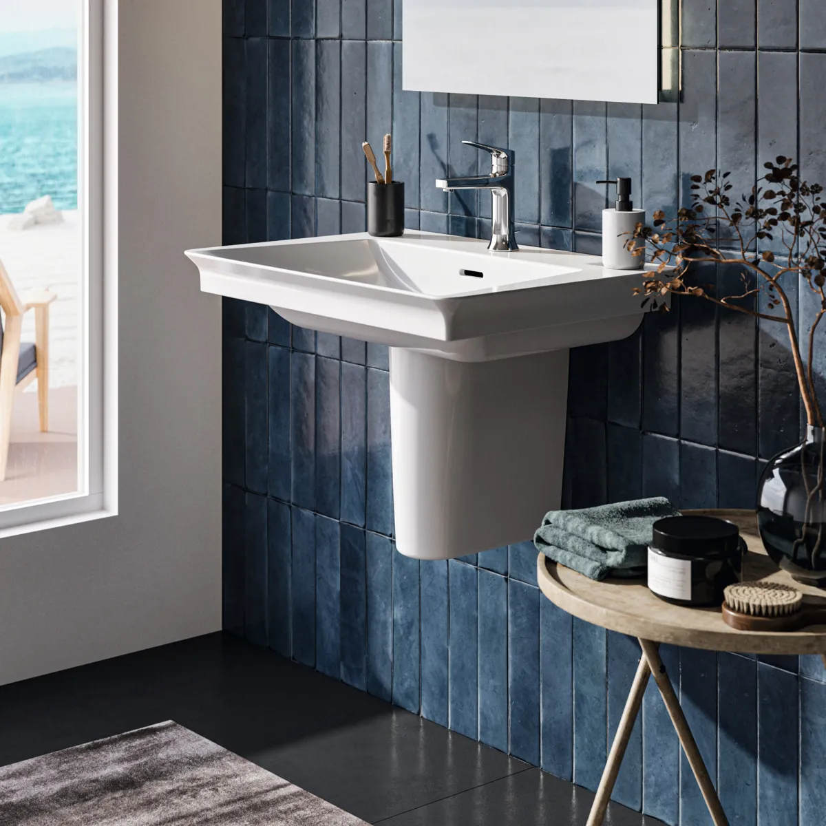 Waschbecken „LaDolceVita“ 66 × 47 × 14,5 cm, Hahnlochposition mittig Waschbecken „LaDolceVita“ 66 × 47 × 14,5 cm, Hahnlochposition mittig