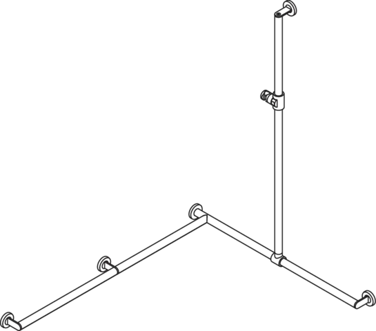 HEWI Haltegriff Ausführung links „System 900“ in Anthrazitgrau HEWI Haltegriff Ausführung links „System 900“ in Anthrazitgrau