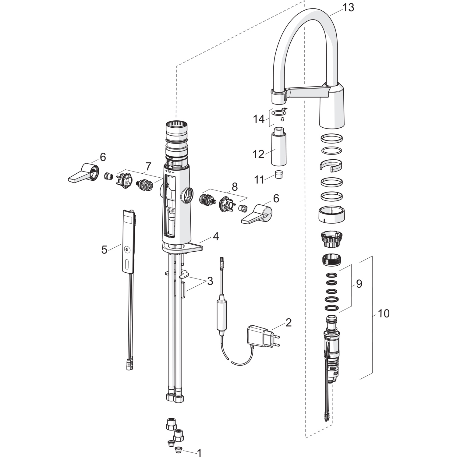 Hansa Küchenarmatur „Fit“ Ausladung 200 mm in chrom Hansa Küchenarmatur „Fit“ Ausladung 200 mm in chrom