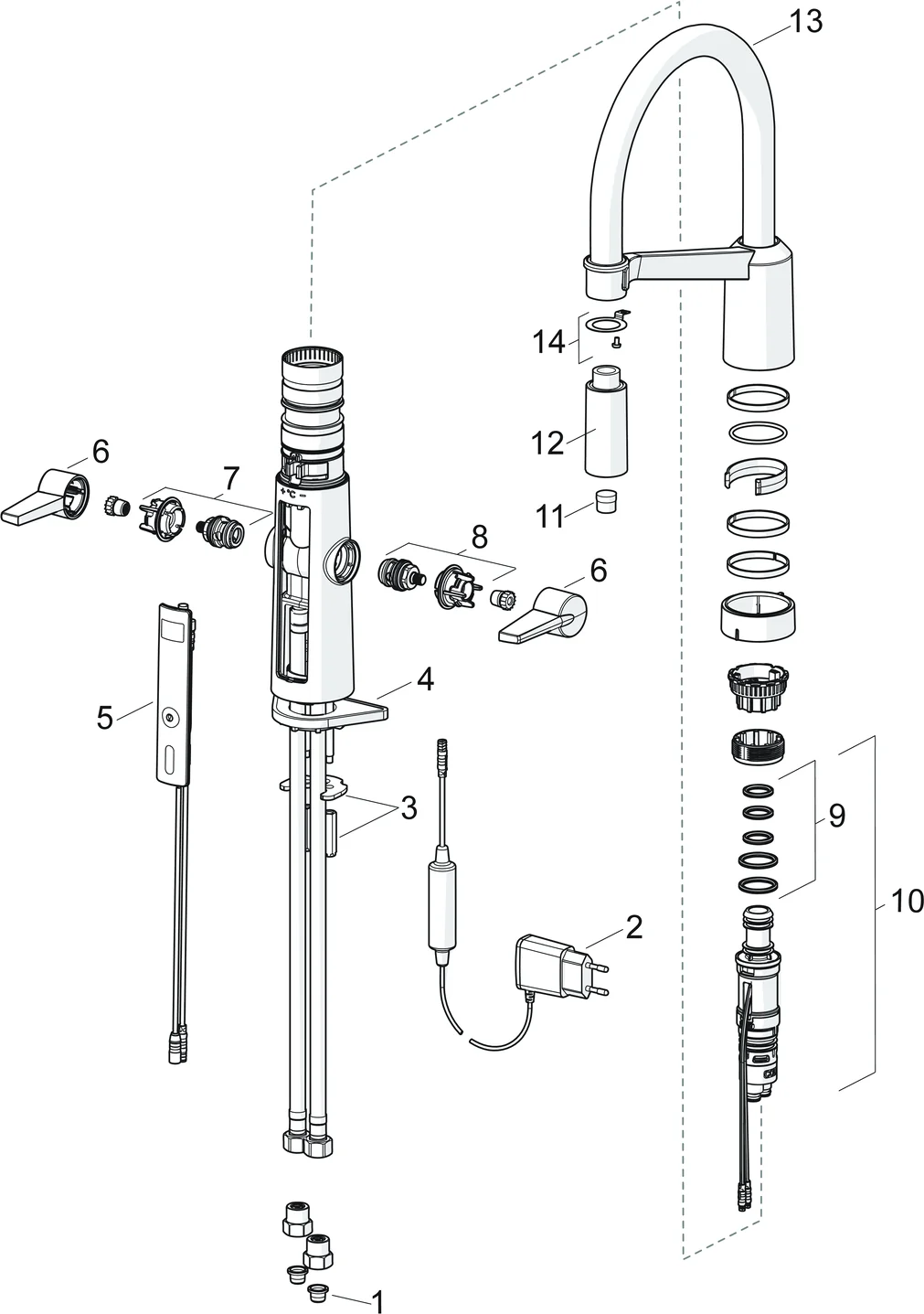 Küchenarmatur HansaFIT 6525 2-strahlig Küchenarmatur HansaFIT 6525 2-strahlig