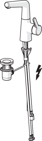 HA Einhebelmischer Waschtischbatterie, Niederdruck HANSADESIGNO Style 5121 Zugstangenablaufgarnitur Ausladung 151 mm DN15