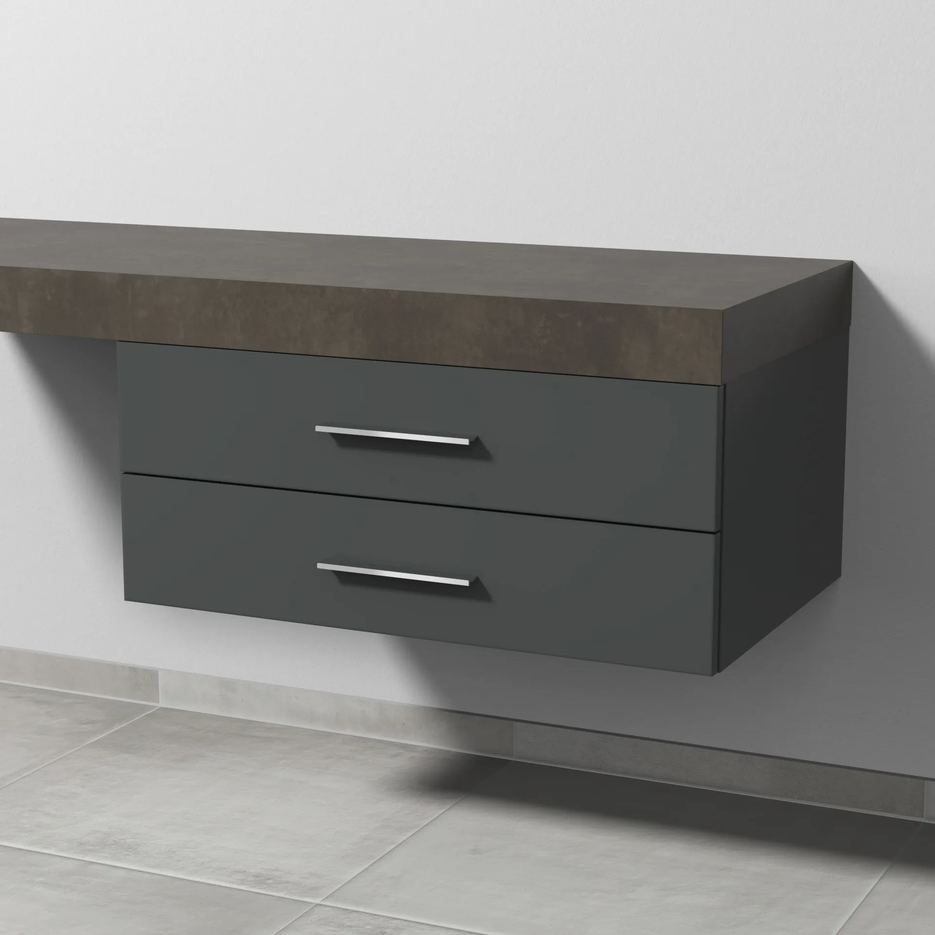 Sanipa Unterschrank „2morrow“ 800 × 340 × 520 mm in Anthrazit (matt)