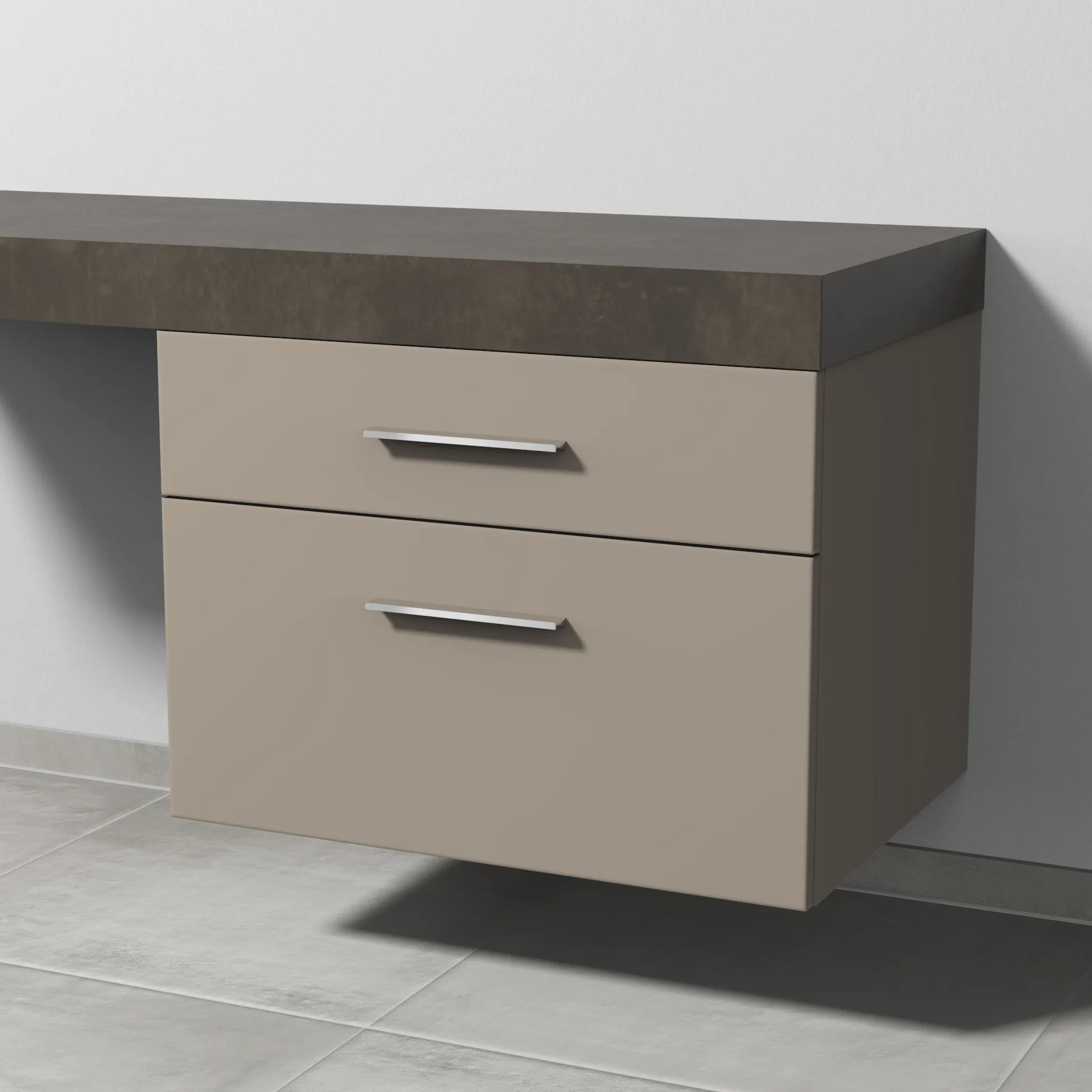 Sanipa Unterschrank „2morrow“ 700 × 510 × 520 mm in Sandgrau (matt)