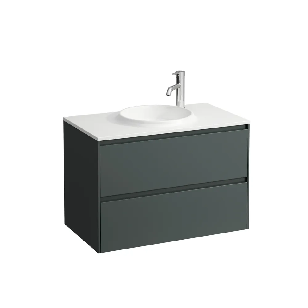 Laufen Waschtischunterbau 800, 2 Schubladen, passend zu Marbond Waschtisch H814074 verkehrsgrau Laufen Waschtischunterbau 800, 2 Schubladen, passend zu Marbond Waschtisch H814074 verkehrsgrau