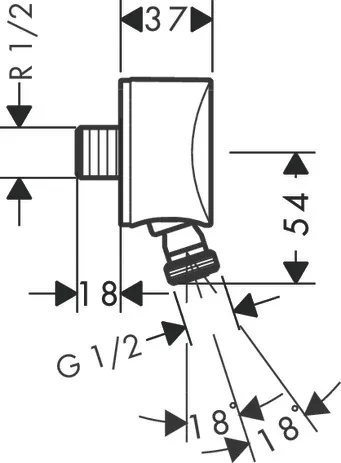 Schlauchanschluß Fixfit S DN15 chrom mit Rückflussverhinderer u.Kugelgelenk Schlauchanschluß Fixfit S DN15 chrom mit Rückflussverhinderer u.Kugelgelenk