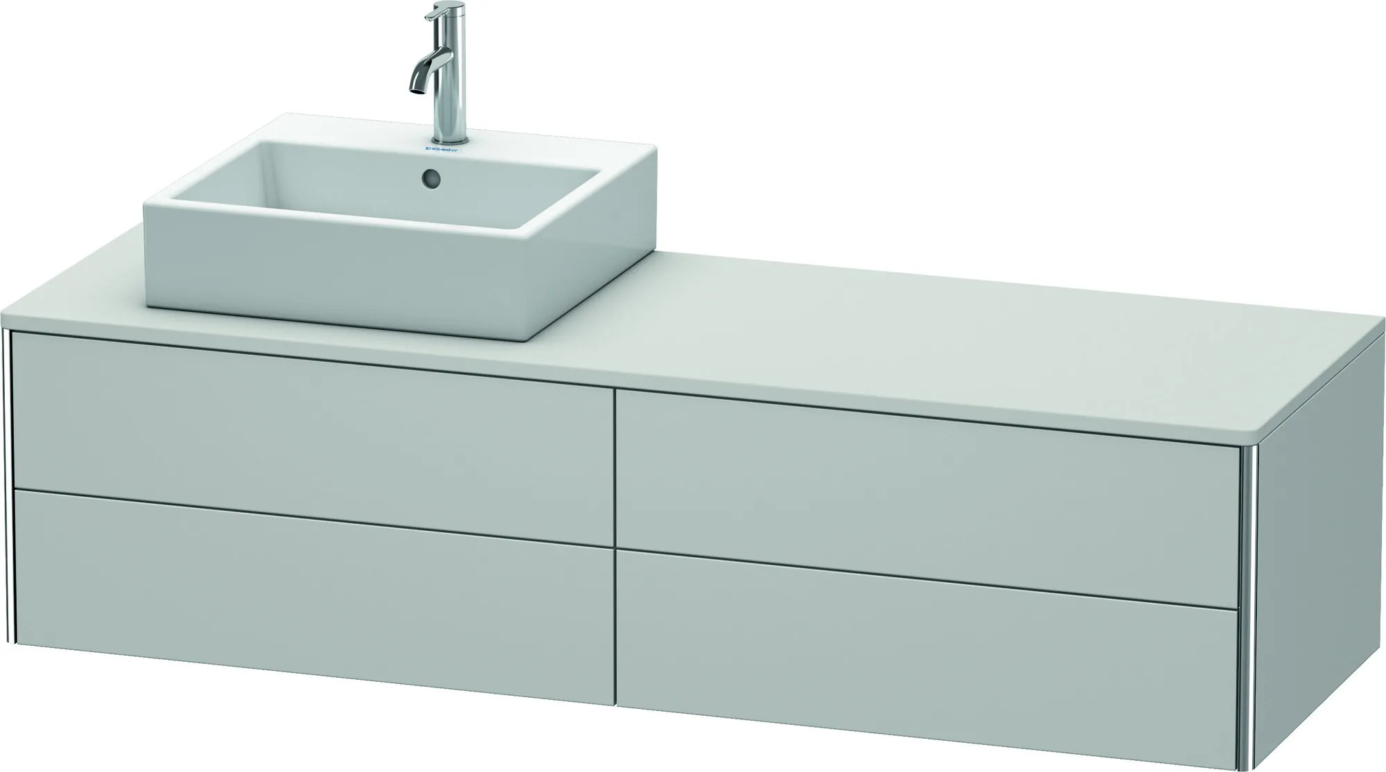 Duravit Waschtischunterschrank wandhängend „XSquare“ 160 × 40 × 54,8 cm Nordic Weiß Seidenmatt Duravit Waschtischunterschrank wandhängend „XSquare“ 160 × 40 × 54,8 cm Nordic Weiß Seidenmatt