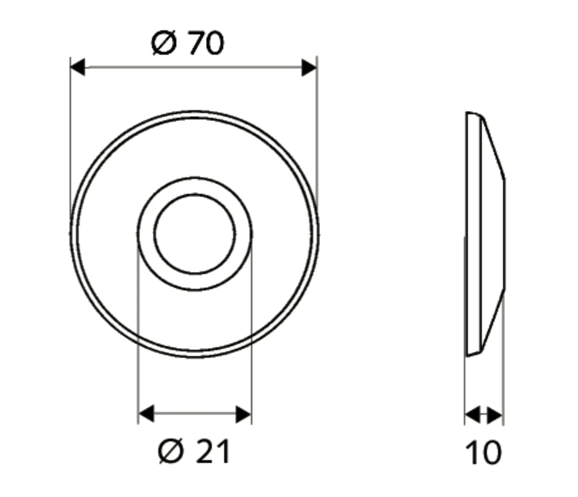 Schubrosette Ø 70 mm Schubrosette Ø 70 mm
