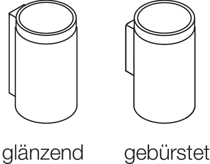 Becher mit Halter des Systems 162, Halter aus Edelstahl, PVD, Becher aus mattem Polyamid, weiß, in Farbe CK (messing glänzend) Becher mit Halter des Systems 162, Halter aus Edelstahl, PVD, Becher aus mattem Polyamid, weiß, in Farbe CK (messing glänzend)