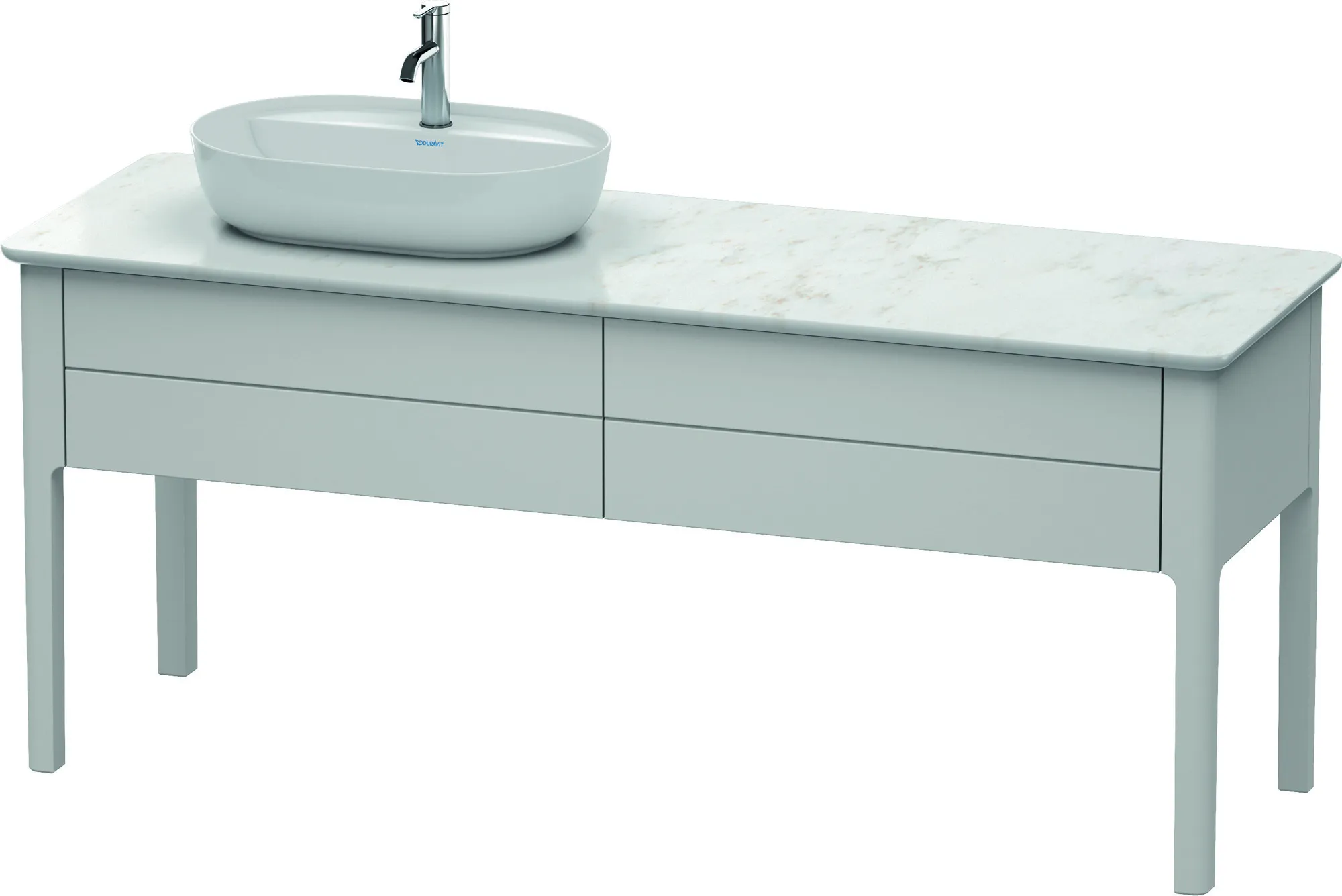 Duravit Waschtischunterschrank bodenstehend „Luv“ 173,3 × 74,3 × 57 cm Nordic Weiß Seidenmatt Duravit Waschtischunterschrank bodenstehend „Luv“ 173,3 × 74,3 × 57 cm Nordic Weiß Seidenmatt