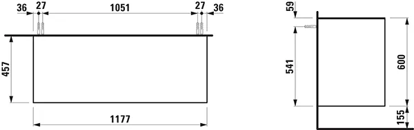 Laufen Sideboard THE NEW CLASSIC 457x1177x600, weiß matt Laufen Sideboard THE NEW CLASSIC 457x1177x600, weiß matt