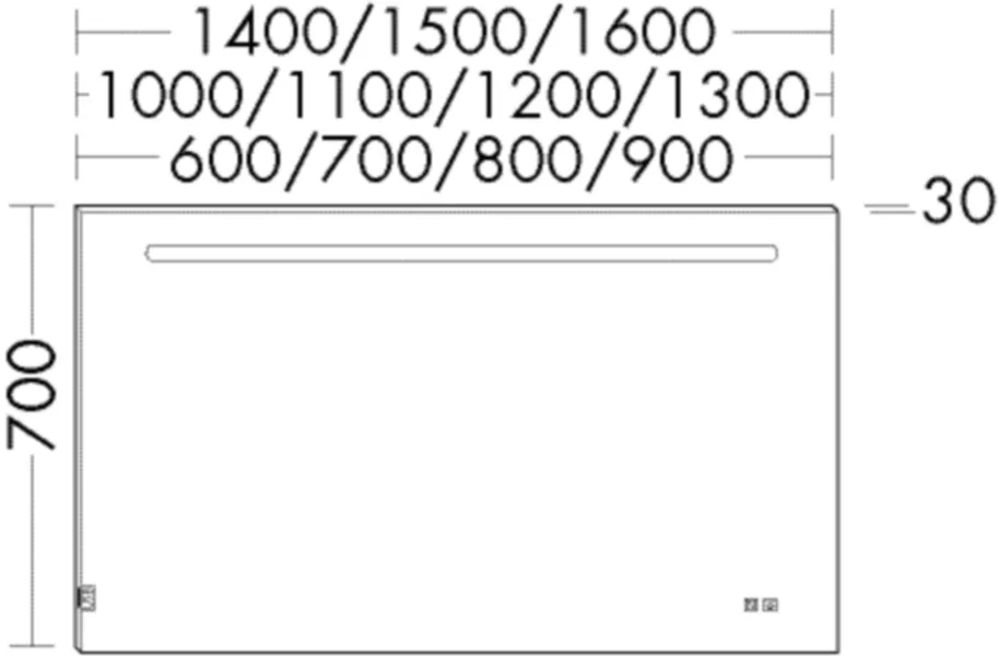 burgbad Spiegel „Sys30“ 1100 × 700 mm burgbad Spiegel „Sys30“ 1100 × 700 mm