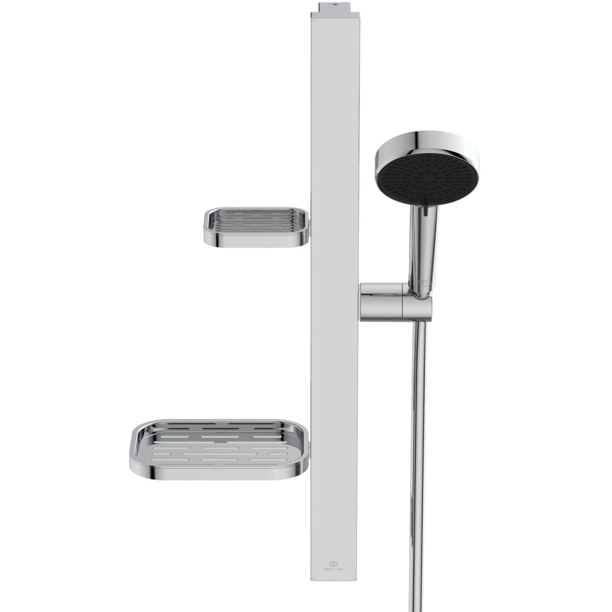Ideal Standard Idealrain Alu+ Brausekombination mit 2-Funktion-Handbrause und 2 Ablagen in Chrom, Aufputz, Idealflex-Brauseschlauch Ideal Standard Idealrain Alu+ Brausekombination mit 2-Funktion-Handbrause und 2 Ablagen in Chrom, Aufputz, Idealflex-Brauseschlauch
