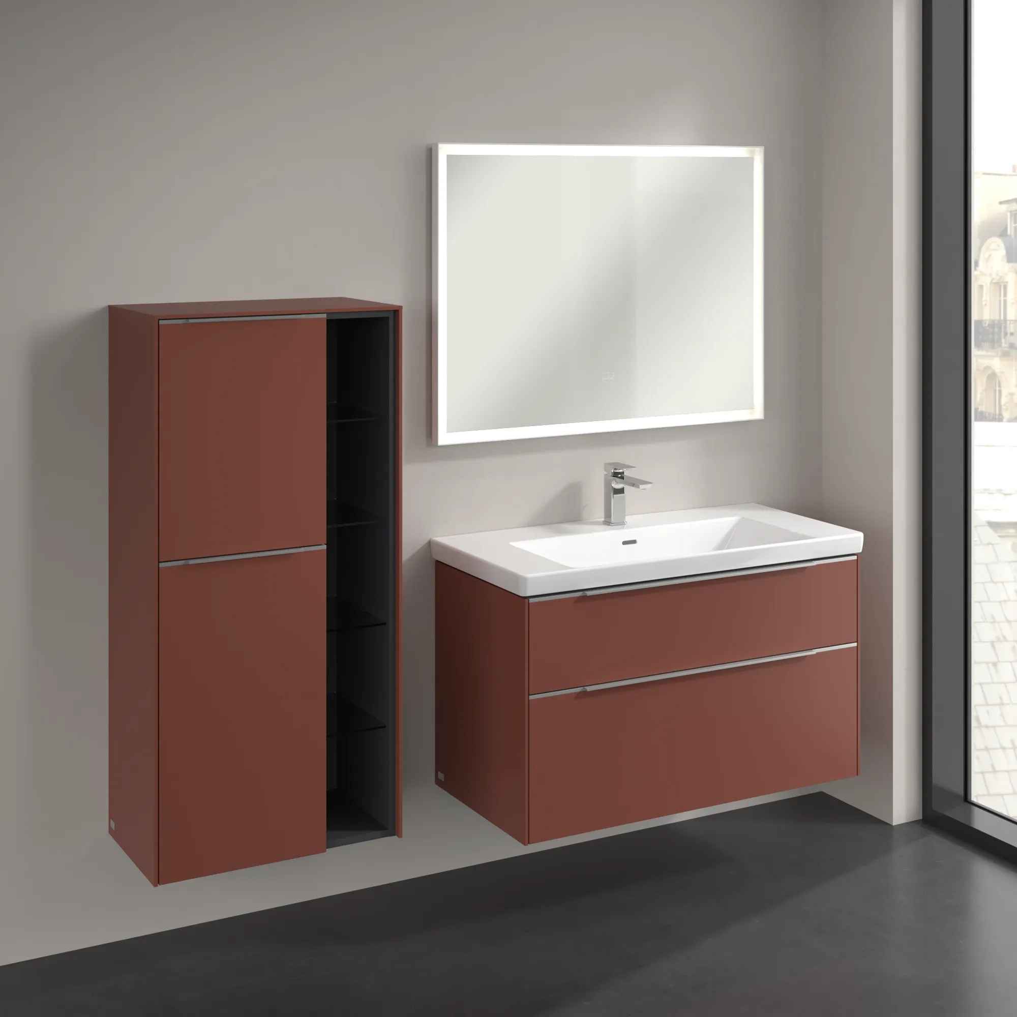 Villeroy & Boch Mittelschrank „Subway 3.0“ 57,4 × 120 × 36,2 × 36,2 cm 2 Türen, Anschlag (Scharnier) links, 2 Türen, Anschlag links Villeroy & Boch Mittelschrank „Subway 3.0“ 57,4 × 120 × 36,2 × 36,2 cm 2 Türen, Anschlag (Scharnier) links, 2 Türen, Anschlag links