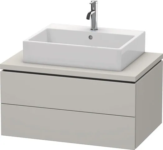 Duravit Waschtischunterschrank wandhängend „L-Cube“ 82 × 40 × 54,7 cm Betongrau Matt Duravit Waschtischunterschrank wandhängend „L-Cube“ 82 × 40 × 54,7 cm Betongrau Matt