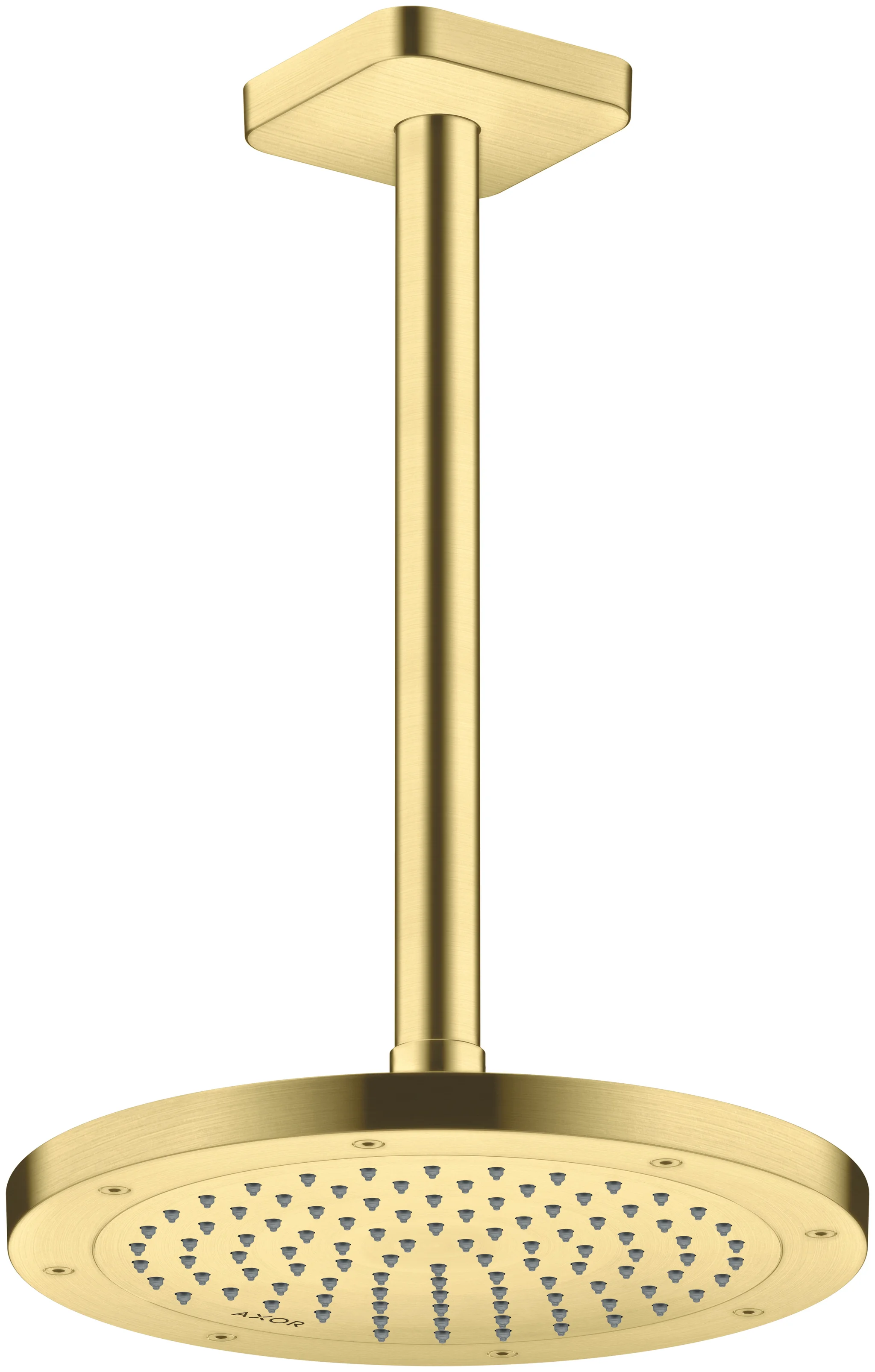 Hansgrohe AXOR ShowerSolutions Deckenanschlussstuck 300 mm softsquare BB, Messing, Aufputzmontage, G 1/2
