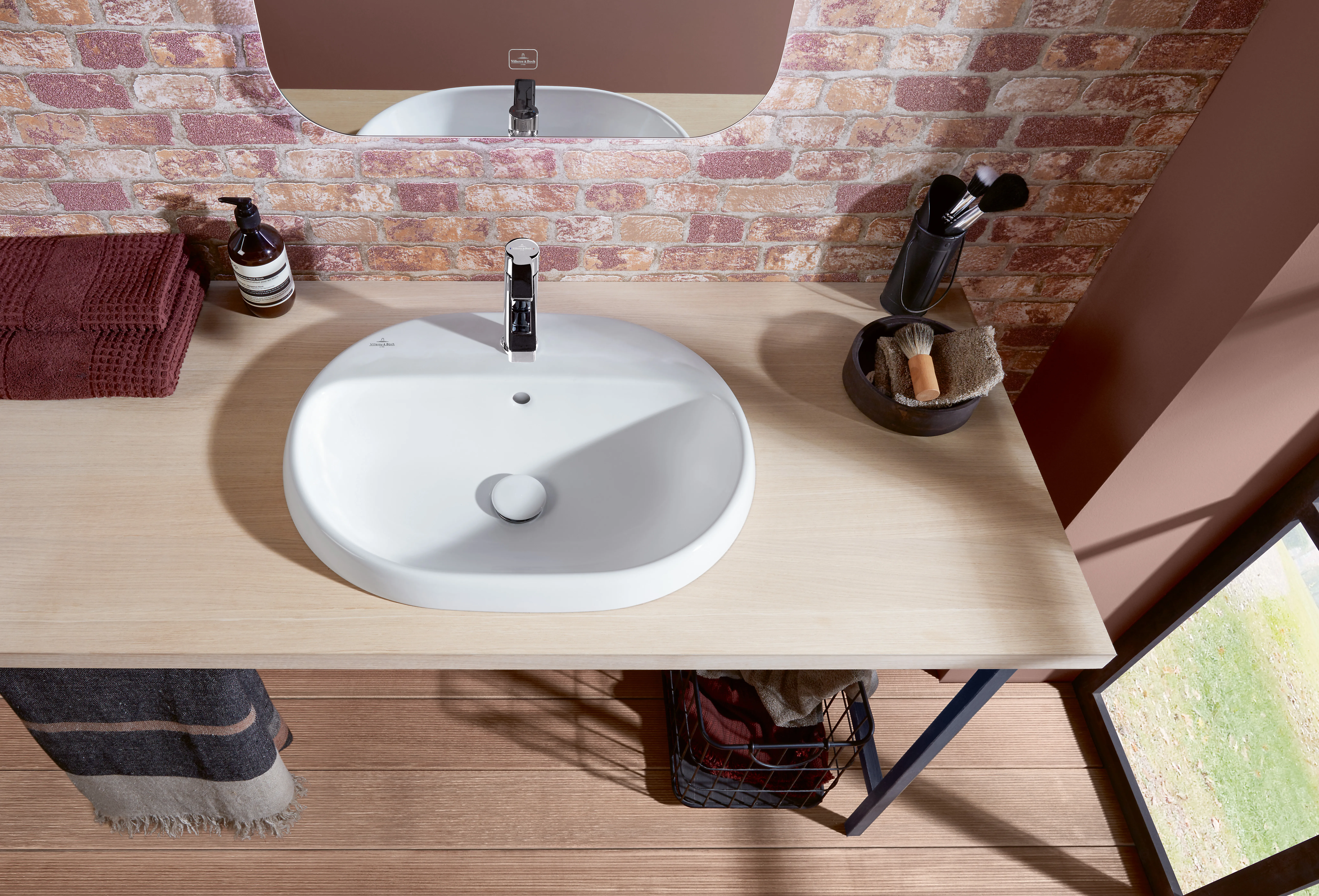 Villeroy & Boch Einbauwaschtisch „Architectura“ mit 1×1 Hahnlochbohrung, 600 × 450 × 170 mm, mit Hahnlochbohrung, Hahnlochposition mittig in Weiß Alpin Villeroy & Boch Einbauwaschtisch „Architectura“ mit 1×1 Hahnlochbohrung, 600 × 450 × 170 mm, mit Hahnlochbohrung, Hahnlochposition mittig in Weiß Alpin