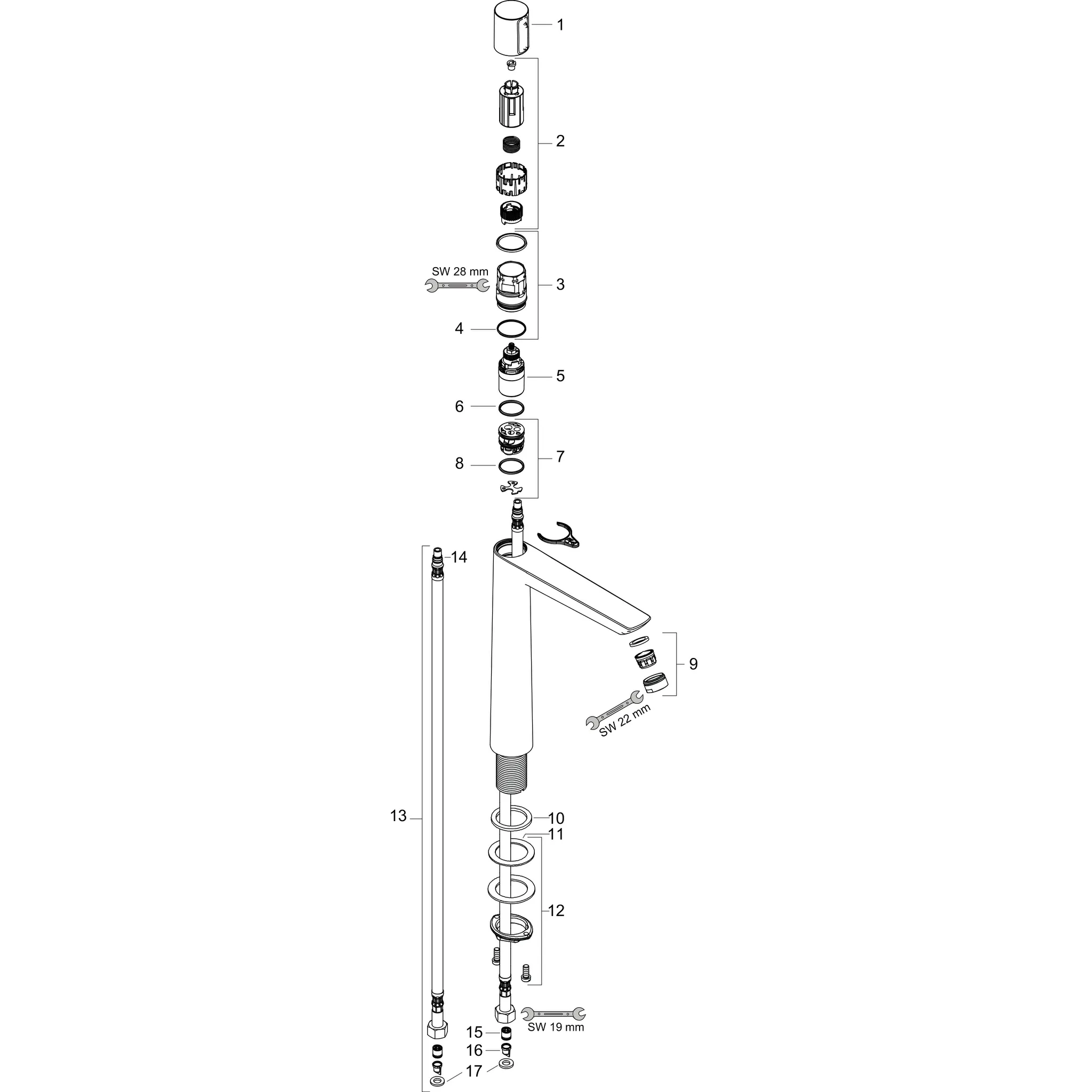 Waschtischmischer 240 Talis Select E ohne Ablaufgarnitur chrom Waschtischmischer 240 Talis Select E ohne Ablaufgarnitur chrom