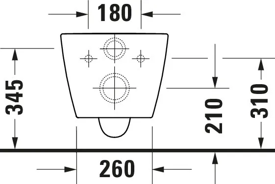 Duravit Wand-Tiefspül-WC inkl. WC-Sitz „ME by Starck“ 37,35 × 57 × 39,5 cm, Befestigung sichtbar, ohne Spülrand Duravit Wand-Tiefspül-WC inkl. WC-Sitz „ME by Starck“ 37,35 × 57 × 39,5 cm, Befestigung sichtbar, ohne Spülrand