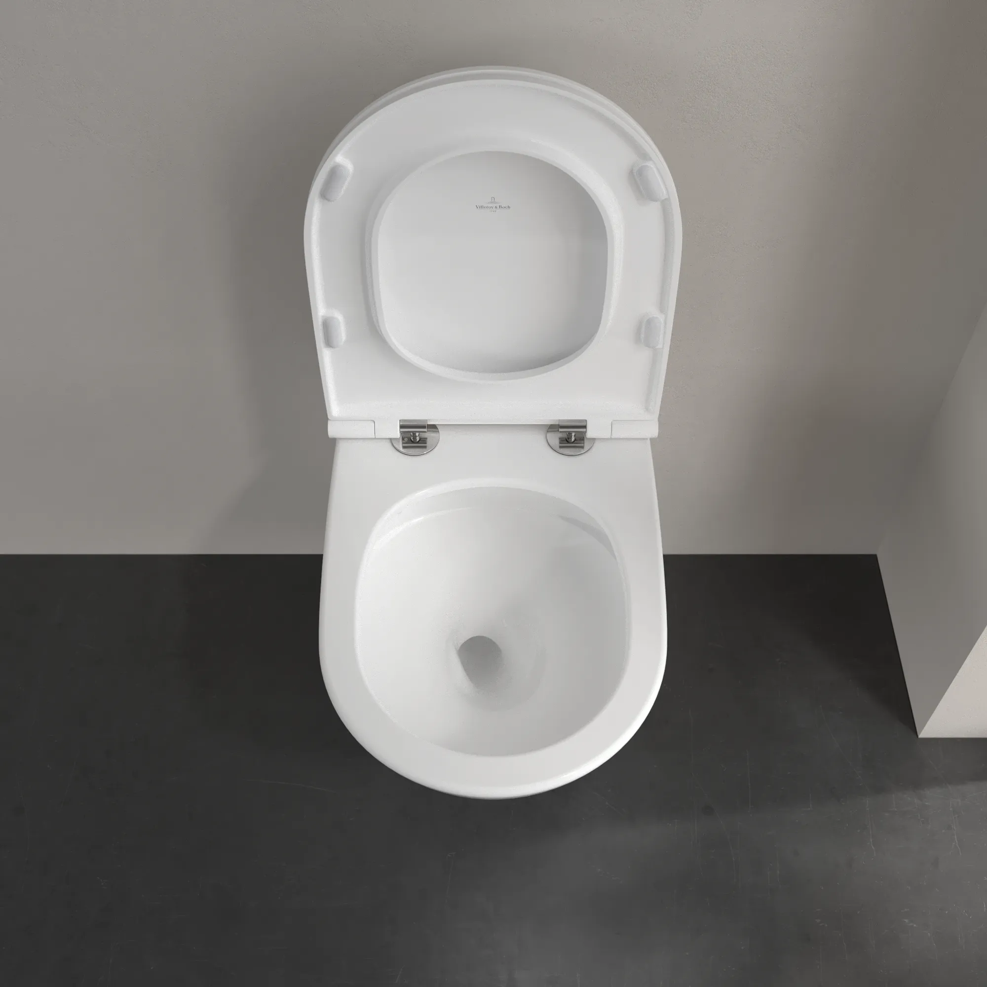 Wand-Tiefspül-WC Combi-Pack „Universo TwistFlush“ 37 × 36 × 56 × 56 cm mit CeramicPlus, ohne Spülrand