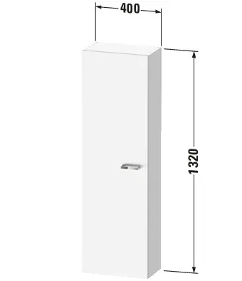 Duravit Halbhochschrank „XBase“ 40 × 132 × 23,8 cm in Weiß Matt