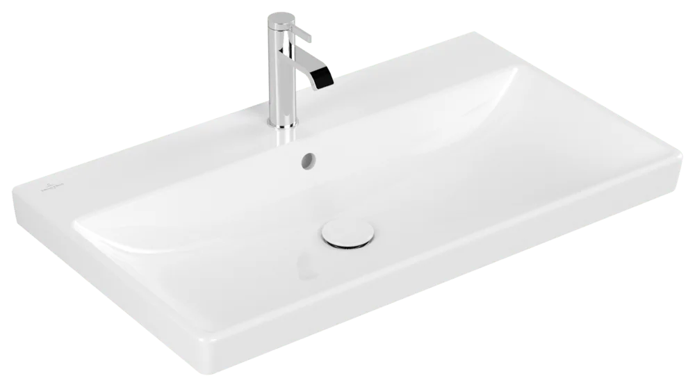 Villeroy & Boch Avento Schrankwaschtisch 800x470mm Rechteck 1HL. m. ÜL. Weiß Alpin CeramicPlus