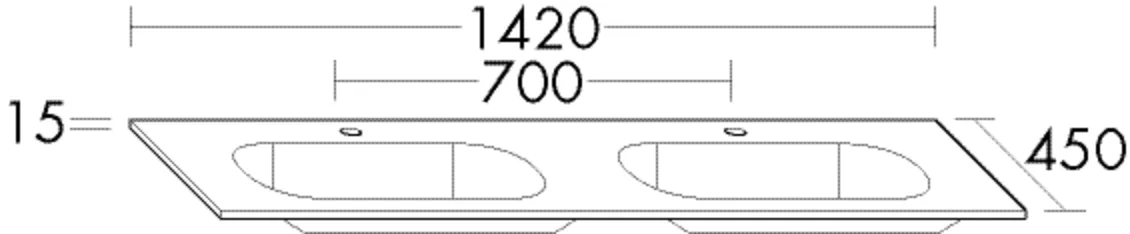 burgbad Mineralguss-Waschtisch Sys M3 Alpinweiss