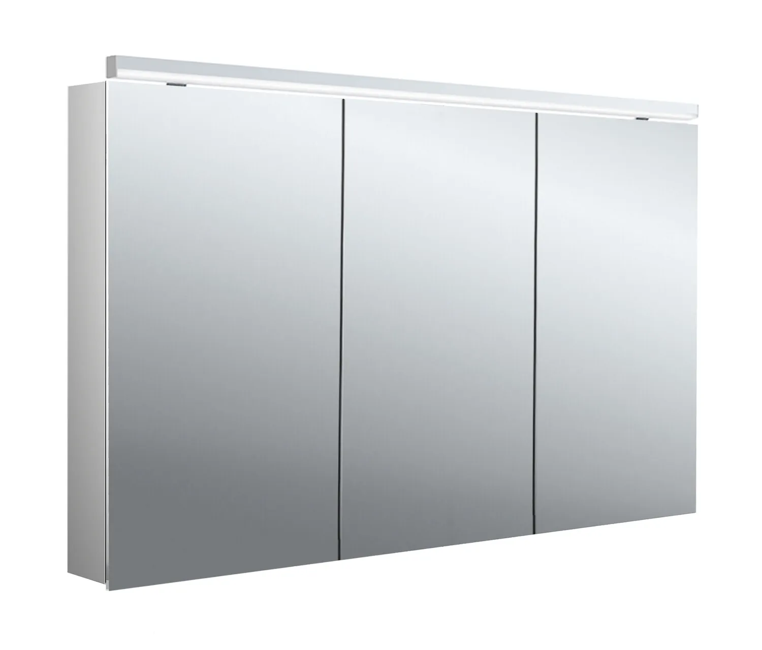 Lichtspiegelschrank flat 2 Classic,Aufputz, mit Waschtischbeleuchtung,3 Türen, 1200mm