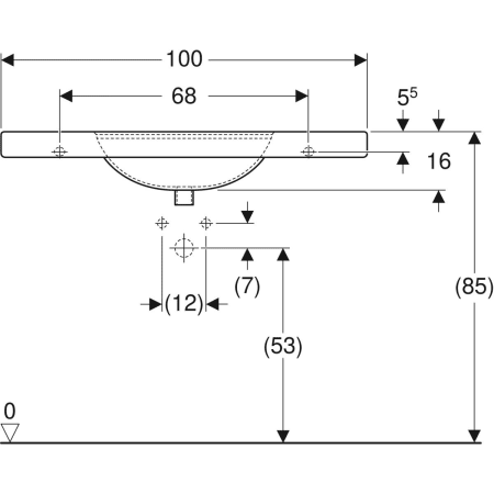 Wandwaschtisch mit Ablagefläche „Preciosa“, rechteckig 100 × 55 cm in weiß alpin Wandwaschtisch mit Ablagefläche „Preciosa“, rechteckig 100 × 55 cm in weiß alpin