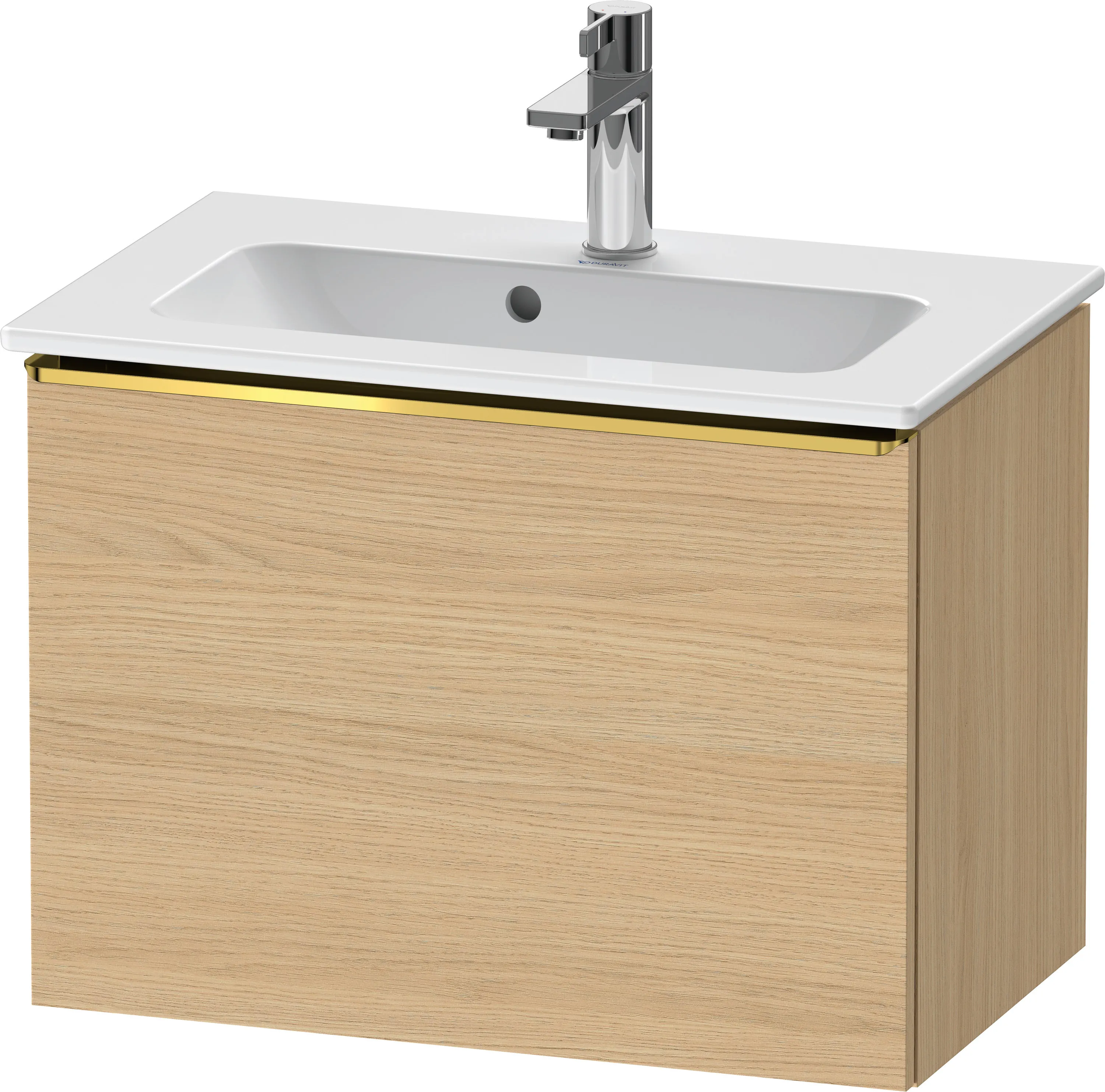 Duravit Waschtischunterschrank wandhängend „D-Neo“ 61 × 44 × 37,2 cm in Eiche Natur