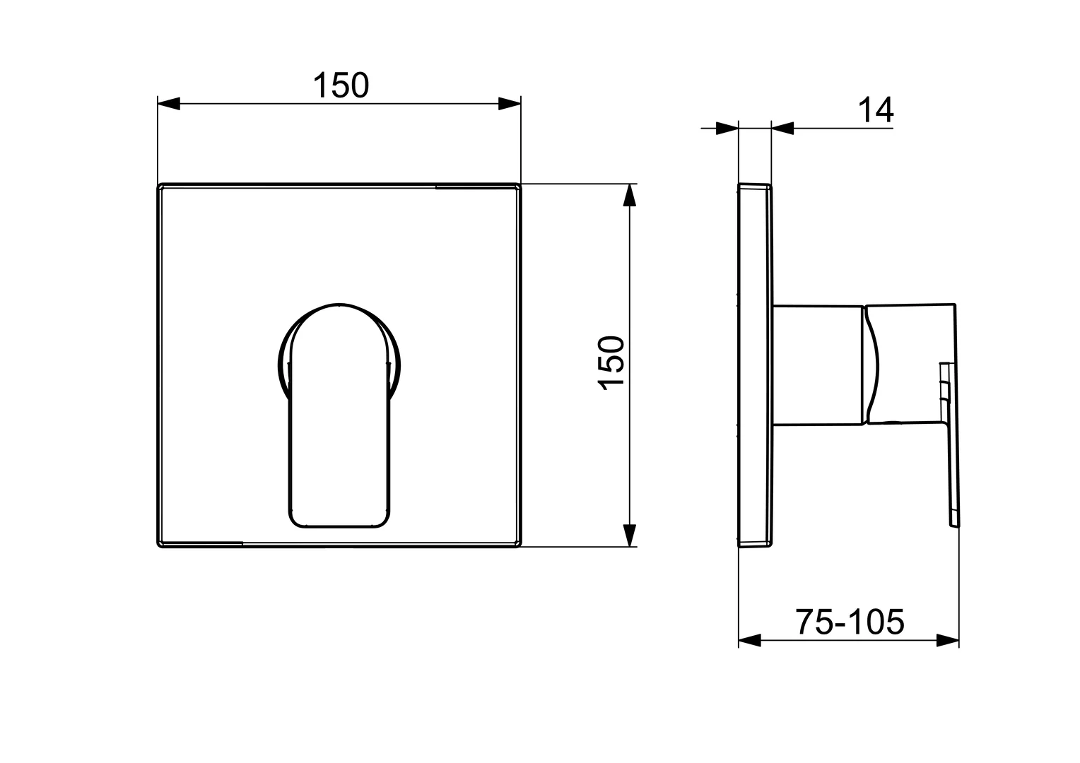 HansaSTELA Duscharmatur Einhebelmischer Fertigset für Brause-Batterie HansaSTELA 8785 Rosette eckig Chrom HansaSTELA Duscharmatur Einhebelmischer Fertigset für Brause-Batterie HansaSTELA 8785 Rosette eckig Chrom