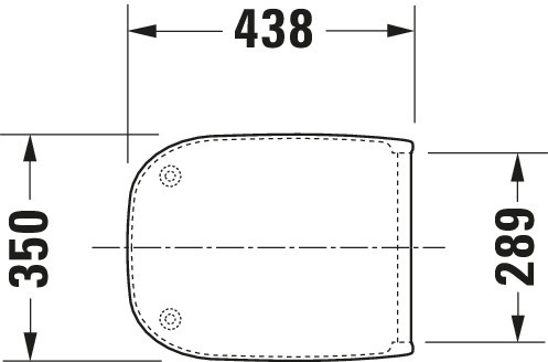 Set Wand-Tiefspül-WC „D-Code“ 35,5 × 36 × 54,5 cm, mit Spülrand und Duravit WC-Sitz „D-Code“ 35,9 × 44,2 × 5 cm mit Softclose