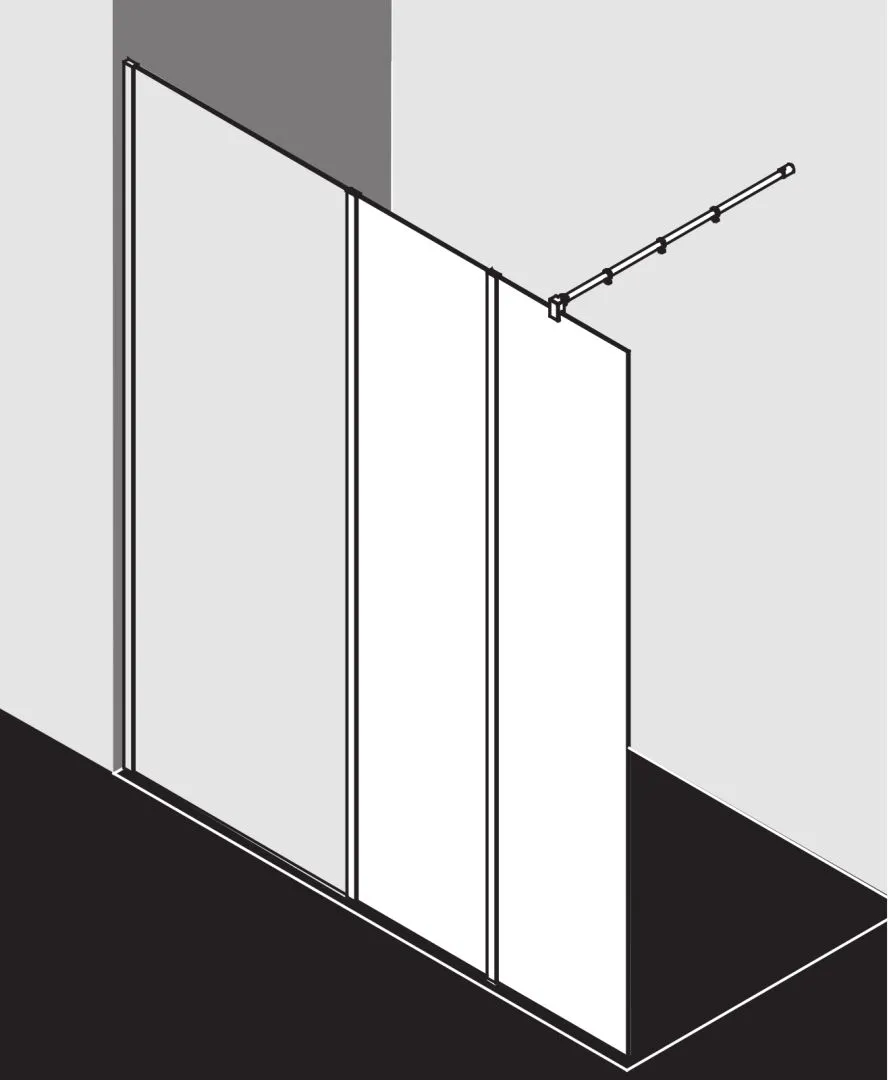 Kermi Duschdesign Walk-In-Duschkabine „WALK-IN XB“ Glas Klar, Profile Silber Hochglanz, BV: 300 - 300 mm H: 2000 mm Kermi Duschdesign Walk-In-Duschkabine „WALK-IN XB“ Glas Klar, Profile Silber Hochglanz, BV: 300 - 300 mm H: 2000 mm
