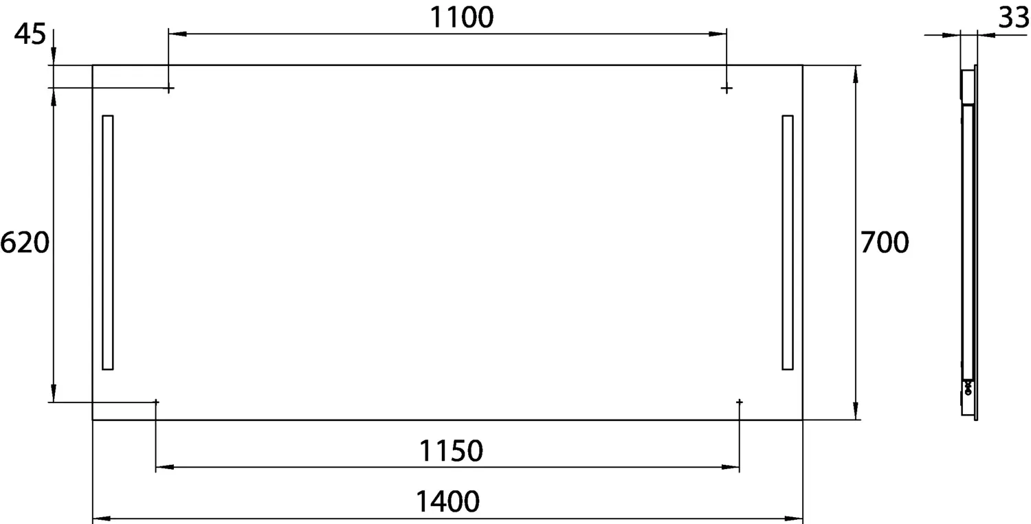 emco Lichtspiegel „Premium“ 140 × 70 cm