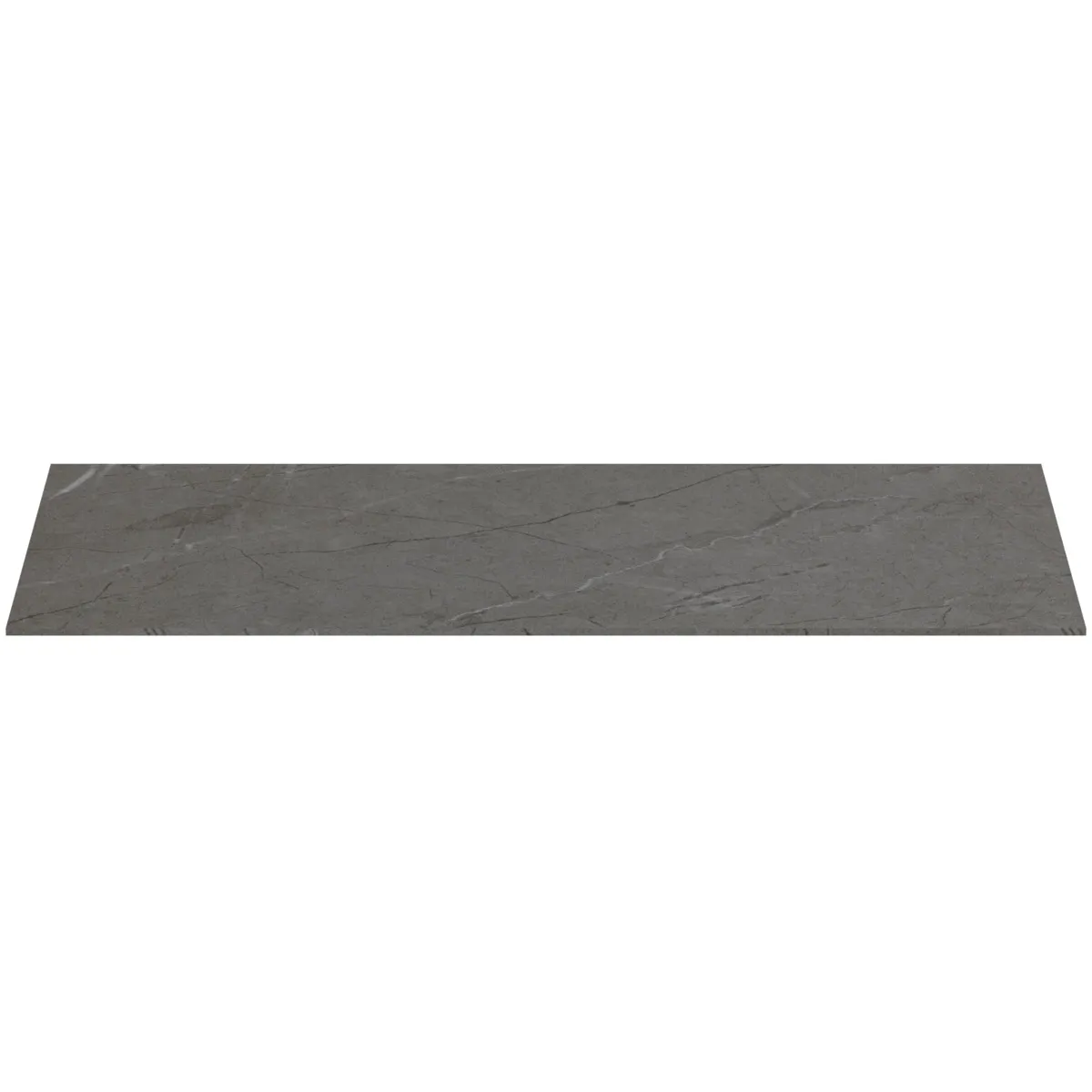 Waschtischplatte Conca, aus Keramik, 802x373x6mm, Marmor Noir Desir