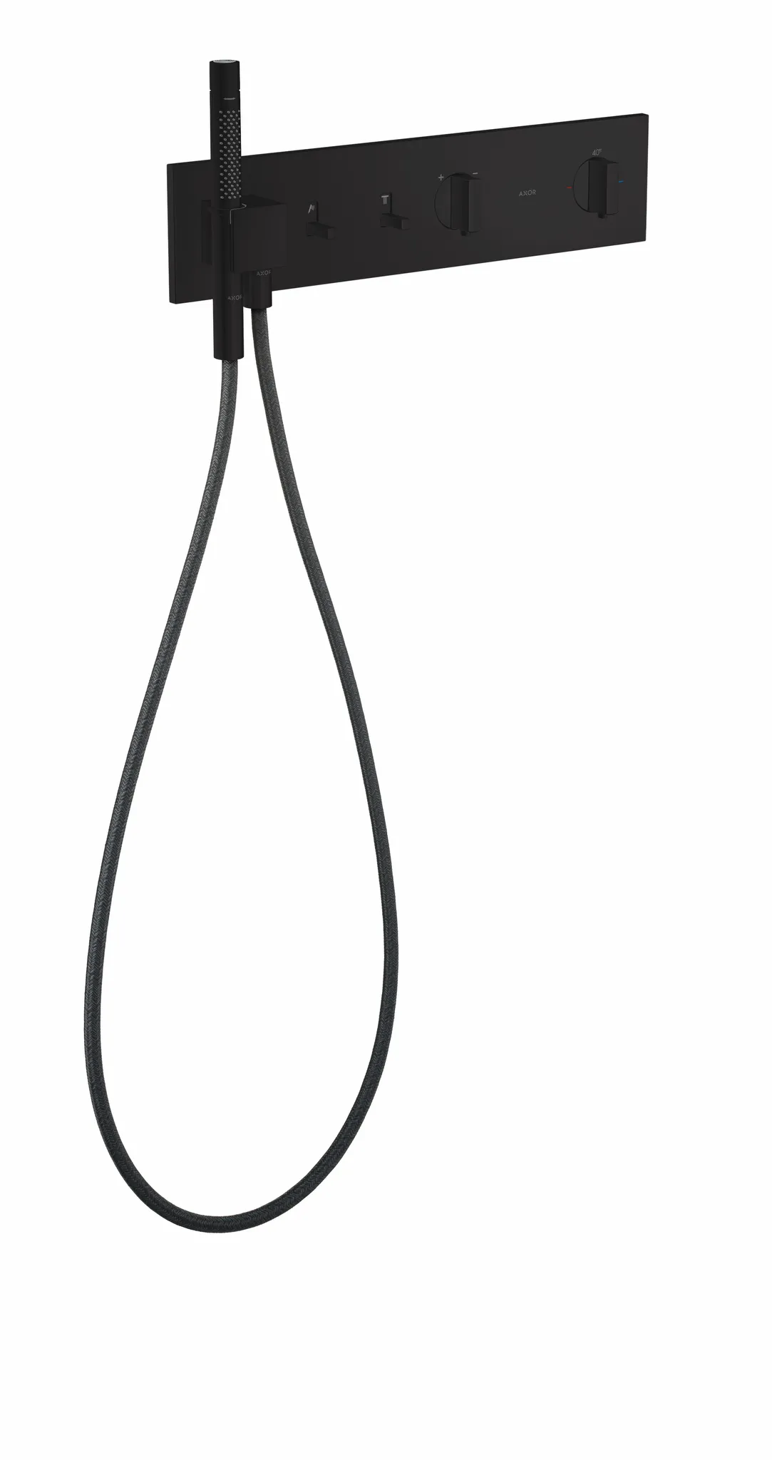 Hansgrohe AXOR ShowerComposition Thermostatmodul 470⁄110 Unterputz für 2 Verbraucher, Mattschwarz