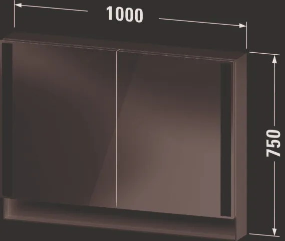 Duravit Spiegelschrank „Qatego“ 100 × 75 × 15,5 cm Duravit Spiegelschrank „Qatego“ 100 × 75 × 15,5 cm