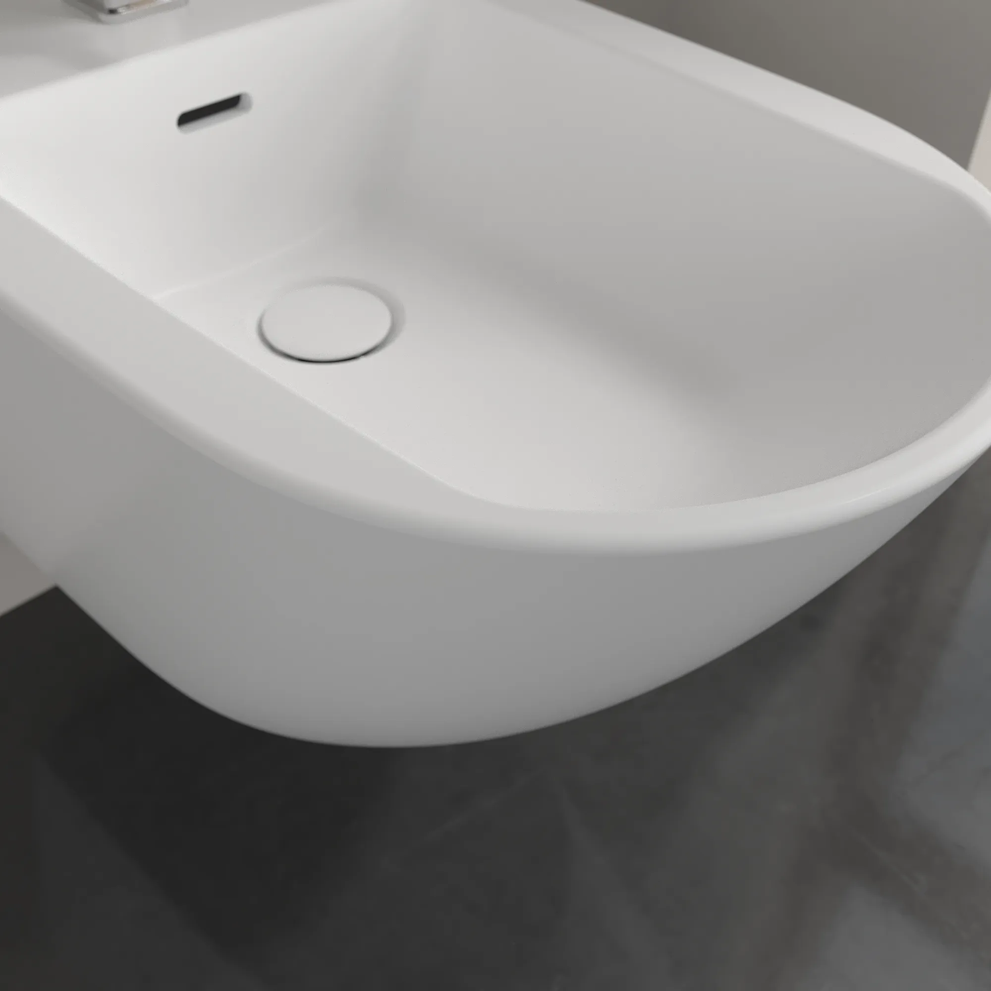 Villeroy & Boch Antao Bidet wandhängend, Stone White CeramicPlus, 560 x 375 x 270 mm